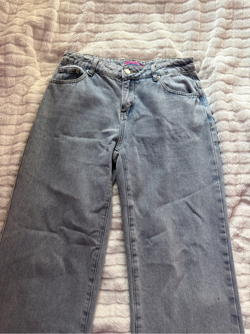 Edikted Wide Leg Blue Jeans- M